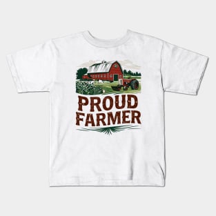 Proud Fermed | Farming lover Kids T-Shirt